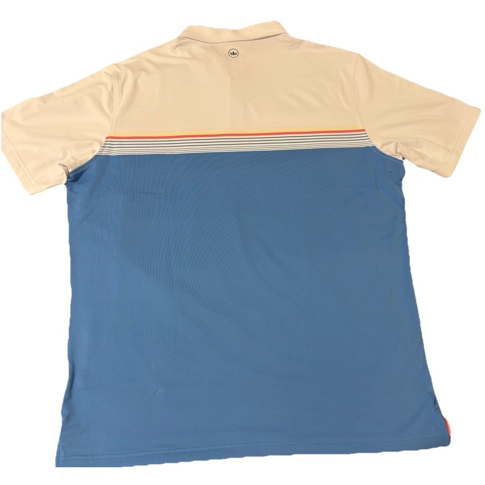 Peter Millar Men 2XL White‎ Blue Crown Crafted Soul Performance Polo Shirt - Picture 9 of 12